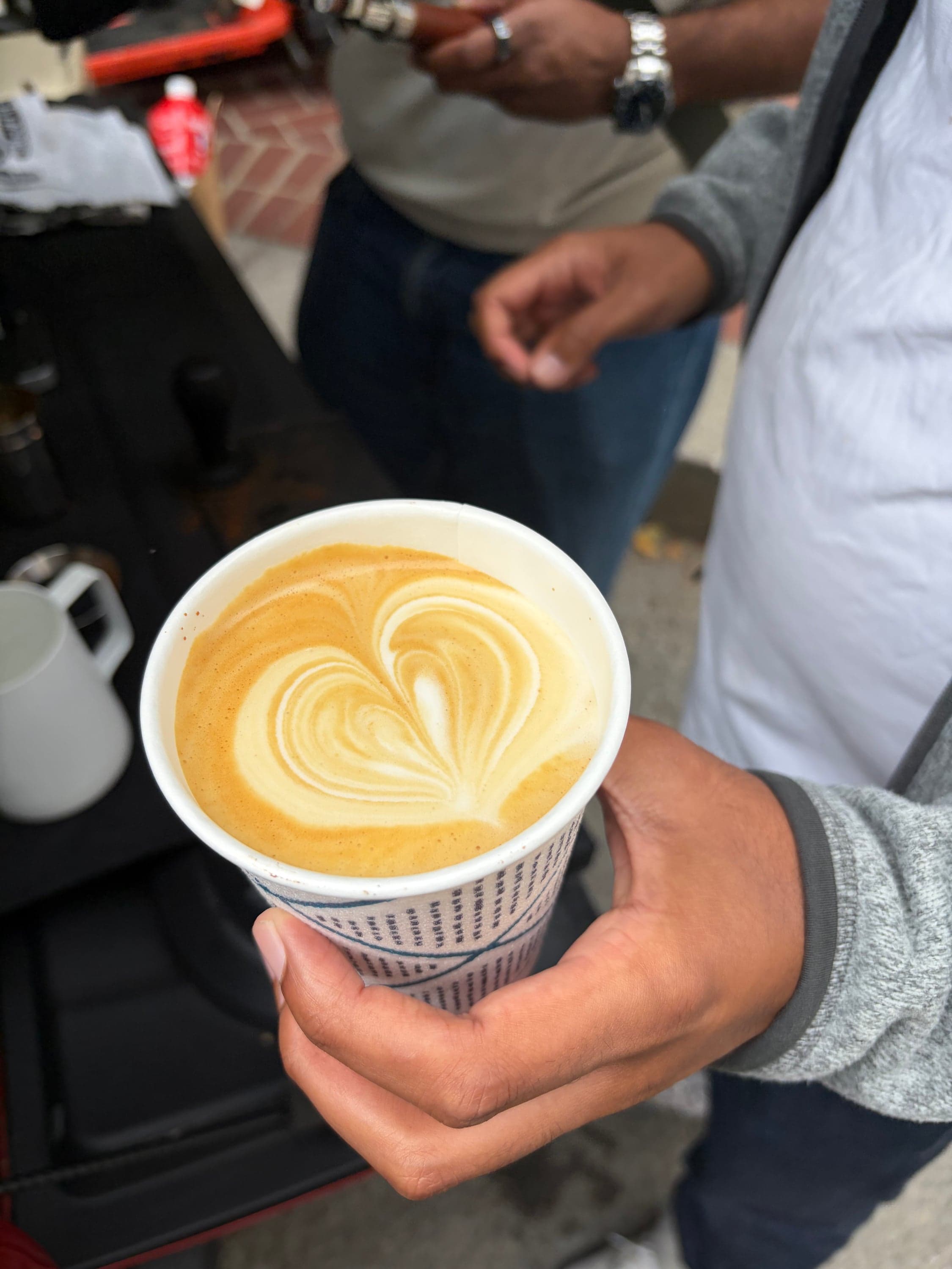 latte art close-up